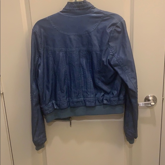 Blue moto jacket - Picture 6 of 6